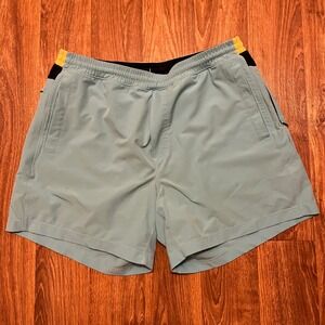 Birddogs Gym Shorts Mens L Blue Athletic Lined Running Workout 6" Inseam Pockets